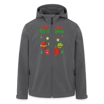 Grab Your Balls It's Christmas Tree Baubles - Recycelte Männer Softshell-Jacke von Stanley/Stella - Anthrazit - Vorne - AI Model Male 185 light (185cm)