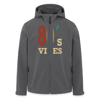 80er Jahre Party Geschenk - Recycelte Männer Softshell-Jacke von Stanley/Stella - Anthrazit - Vorne - AI Model Male 185 light (185cm)