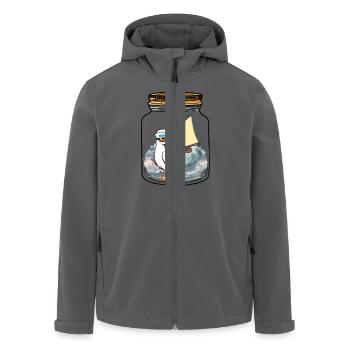 Matrose Möwe Segelschiff Ahoi - Recycelte Männer Softshell-Jacke von Stanley/Stella - Anthrazit - Vorne - AI Model Male 185 light (185cm)