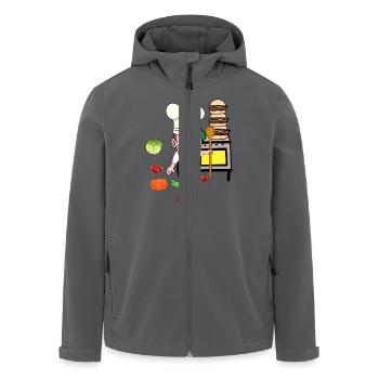 Affen Küche Koch Köche Köchin Kochkunst - Recycelte Männer Softshell-Jacke von Stanley/Stella - Anthrazit - Vorne - AI Model Male 185 light (185cm)