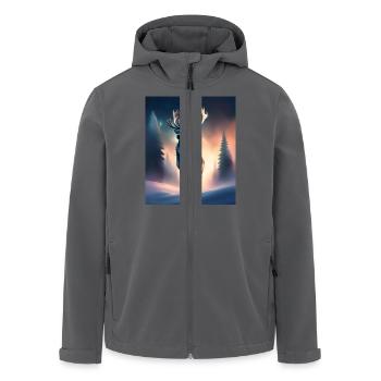 Majestätische Rentiere - Recycelte Männer Softshell-Jacke von Stanley/Stella - Anthrazit - Vorne - AI Model Male 185 light (185cm)