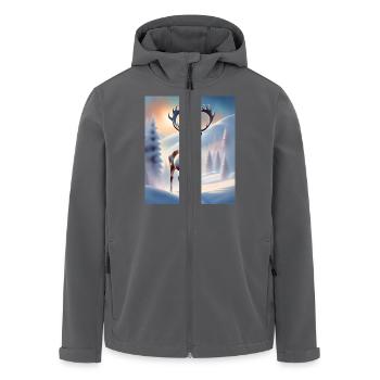 Winterrentiere - Recycelte Männer Softshell-Jacke von Stanley/Stella - Anthrazit - Vorne - AI Model Male 185 light (185cm)