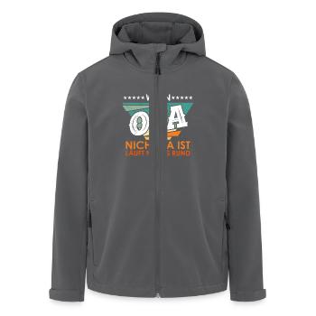 Großvater WENN OPA NICHT DA IST LÄUFT NICHTS RUND - Recycelte Männer Softshell-Jacke von Stanley/Stella - Anthrazit - Vorne - AI Model Male 185 light (185cm)