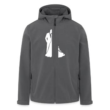 Braut Bräutigam Brautpaar Hochzeit - Recycelte Männer Softshell-Jacke von Stanley/Stella - Anthrazit - Vorne - AI Model Male 185 light (185cm)