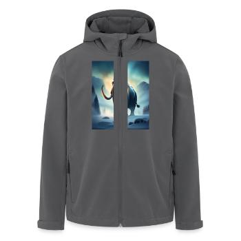 Gruseliges böses Mammut - Recycelte Männer Softshell-Jacke von Stanley/Stella - Anthrazit - Vorne - AI Model Male 185 light (185cm)