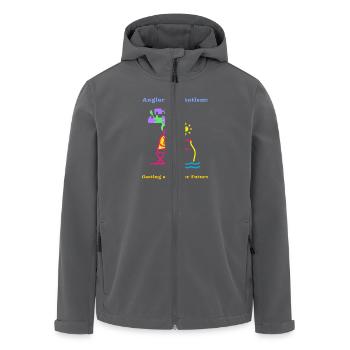 Angler für Autismus sorgen für eine bessere Zukunft - Recycelte Männer Softshell-Jacke von Stanley/Stella - Anthrazit - Vorne - AI Model Male 185 light (185cm)