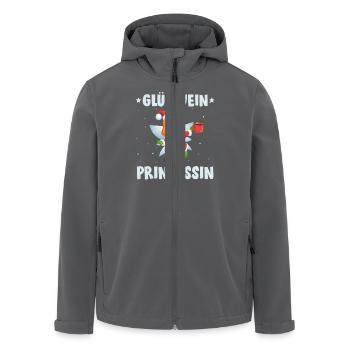 GLÜHWEIN PRINZESSIN Lustiges Weihnachtsmarkt - Recycelte Männer Softshell-Jacke von Stanley/Stella - Anthrazit - Vorne - AI Model Male 185 light (185cm)