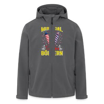 Pyrotechniker MIR EGAL ICH GEH BÖLLERN Lustiges - Recycelte Männer Softshell-Jacke von Stanley/Stella - Anthrazit - Vorne - AI Model Male 185 light (185cm)