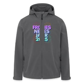 Silvester HAPPY NEW YEAR 2025 Silvester Party - Recycelte Männer Softshell-Jacke von Stanley/Stella - Anthrazit - Vorne - AI Model Male 185 light (185cm)
