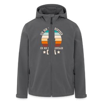 Opi BIN KEIN RENTNER BIN PROFESSIONELLER - Recycelte Männer Softshell-Jacke von Stanley/Stella - Anthrazit - Vorne - AI Model Male 185 light (185cm)