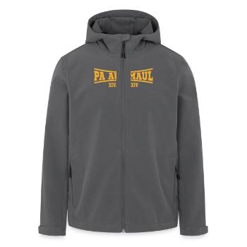 Pa Auf Maul am besten - Recycelte Männer Softshell-Jacke von Stanley/Stella - Anthrazit - Vorne - AI Model Male 185 light (185cm)