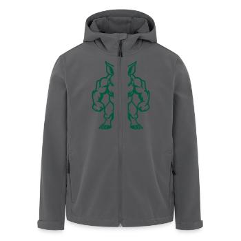 Bande dessinée Sanglier - Veste softshell homme en polyester recyclé Stanley/Stella - charbon - Devant - AI Model Male 185 light (185cm)
