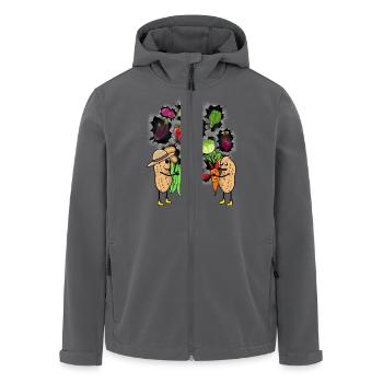 Erdnuss Erdnüsse Gemüse Garten Küche Vegatarisch - Recycelte Männer Softshell-Jacke von Stanley/Stella - Anthrazit - Vorne - AI Model Male 185 light (185cm)