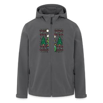 Gurke Weihnachtslichter - hässlicher - Recycelte Männer Softshell-Jacke von Stanley/Stella - Anthrazit - Vorne - AI Model Male 185 light (185cm)