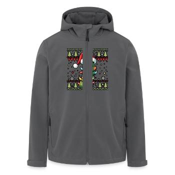 Gurke Weihnachtslichter hässlicher - Recycelte Männer Softshell-Jacke von Stanley/Stella - Anthrazit - Vorne - AI Model Male 185 light (185cm)