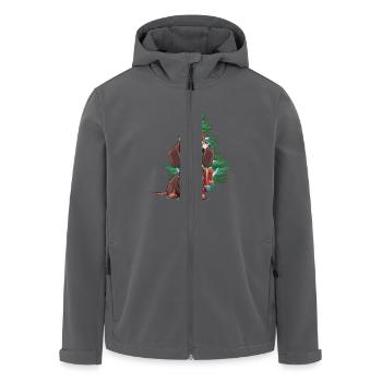 Haustier Hund Weihnachten Hunde Xmas Santa - Recycelte Männer Softshell-Jacke von Stanley/Stella - Anthrazit - Vorne - AI Model Male 185 light (185cm)