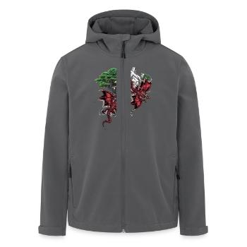 Fantasy Drachen Fabelwesen Drache Märchen Kind - Recycelte Männer Softshell-Jacke von Stanley/Stella - Anthrazit - Vorne - AI Model Male 185 light (185cm)
