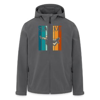 Fallschirmspringen Fallschirmspringen Fallschirmspringer - Recycelte Männer Softshell-Jacke von Stanley/Stella - Anthrazit - Vorne - AI Model Male 185 light (185cm)