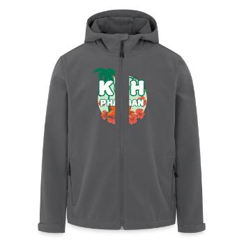 K8h Île de Pha-ngan - Veste softshell homme en polyester recyclé Stanley/Stella - charbon - Devant - AI Model Male 185 light (185cm)