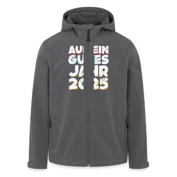Silvester Party AUF EIN GUTES JAHR 2025 Feuerwerk - Recycelte Männer Softshell-Jacke von Stanley/Stella - Anthrazit - Vorne - AI Model Male 185 light (185cm)