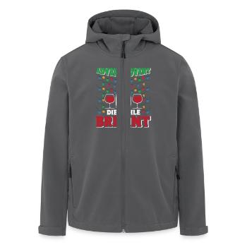 ADVENT ADVENT DIE KEHLE BRENNT Lustiges Glühwein - Recycelte Männer Softshell-Jacke von Stanley/Stella - Anthrazit - Vorne - AI Model Male 185 light (185cm)