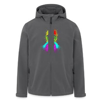 ZOMBIE BRAIN SKATER - Recycelte Männer Softshell-Jacke von Stanley/Stella - Anthrazit - Vorne - AI Model Male 185 light (185cm)