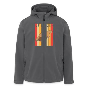 Schnabeltier - Recycelte Männer Softshell-Jacke von Stanley/Stella - Anthrazit - Vorne - AI Model Male 185 light (185cm)