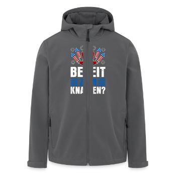 Feuerwerk BEREIT ZUM KNALLEN? Lustiges Böllern - Recycelte Männer Softshell-Jacke von Stanley/Stella - Anthrazit - Vorne - AI Model Male 185 light (185cm)