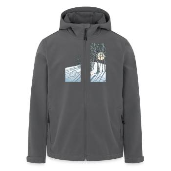 Nachtskifahren Night Skiing - Recycelte Männer Softshell-Jacke von Stanley/Stella - Anthrazit - Vorne - AI Model Male 185 light (185cm)