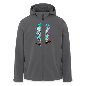 Pinguin Kind Kinder Baby Kleinkind - Recycelte Männer Softshell-Jacke von Stanley/Stella - Anthrazit - Vorne - AI Model Male 185 light (185cm)