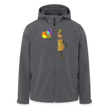 LGBT Erdnuss Gay Pride Erdnüsse Regenbogen - Recycelte Männer Softshell-Jacke von Stanley/Stella - Anthrazit - Vorne - AI Model Male 185 light (185cm)