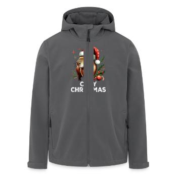 Capy Christmas Xmas Santa Hat Pajama Rodent Animal - Recycelte Männer Softshell-Jacke von Stanley/Stella - Anthrazit - Vorne - AI Model Male 185 light (185cm)