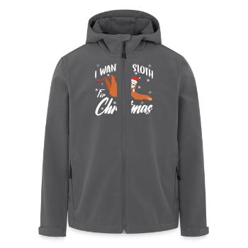 I Want A Sloth For Christmas Shirt Xmas Sloth - Recycelte Männer Softshell-Jacke von Stanley/Stella - Anthrazit - Vorne - AI Model Male 185 light (185cm)