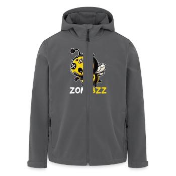 Zombzz Lustige Biene als Zombie-Wortspiel - Recycelte Männer Softshell-Jacke von Stanley/Stella - Anthrazit - Vorne - AI Model Male 185 light (185cm)