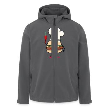 Chilli Koch Köche Köchin Burger Küche kochen - Recycelte Männer Softshell-Jacke von Stanley/Stella - Anthrazit - Vorne - AI Model Male 185 light (185cm)