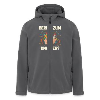 Feuerwerk BEREIT ZUM KNALLEN? Lustiges Böllern - Recycelte Männer Softshell-Jacke von Stanley/Stella - Anthrazit - Vorne - AI Model Male 185 light (185cm)