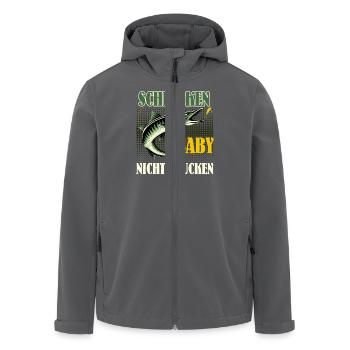 Hecht Angler SCHLUCKEN BABY NICHT SPUCKEN Lustiges - Recycelte Männer Softshell-Jacke von Stanley/Stella - Anthrazit - Vorne - AI Model Male 185 light (185cm)