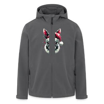 Polygon Kunst Hase trägt Weihnachtsmütze Original - Recycelte Männer Softshell-Jacke von Stanley/Stella - Anthrazit - Vorne - AI Model Male 185 light (185cm)