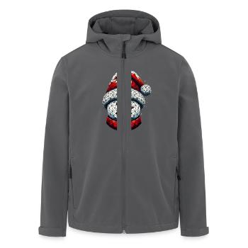 Polygon Kunst Schneemann Weihnachtsmütze Original - Recycelte Männer Softshell-Jacke von Stanley/Stella - Anthrazit - Vorne - AI Model Male 185 light (185cm)