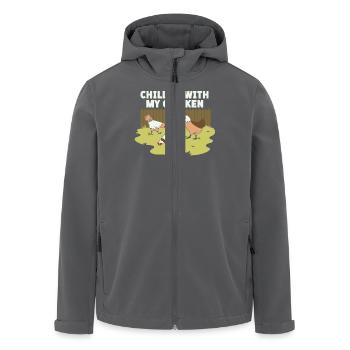 Chillin' Mit Meinen Hühnern Kunst Design Für - Recycelte Männer Softshell-Jacke von Stanley/Stella - Anthrazit - Vorne - AI Model Male 185 light (185cm)