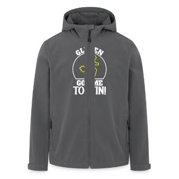 Gluten Got Me Tootin Humorvoller Spruch für - Recycelte Männer Softshell-Jacke von Stanley/Stella - Anthrazit - Vorne - AI Model Male 185 light (185cm)