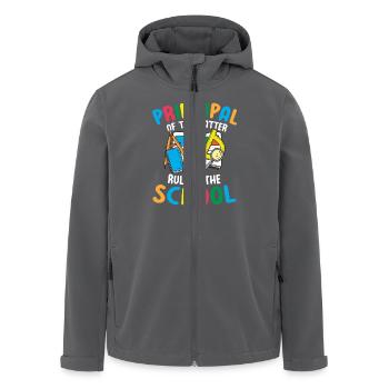 Principal of the Matter Ruling the School - Recycelte Männer Softshell-Jacke von Stanley/Stella - Anthrazit - Vorne - AI Model Male 185 light (185cm)