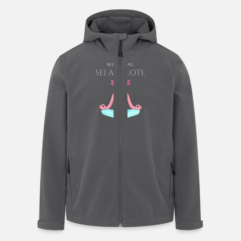 Restez calme, soyez axolotl - Veste softshell homme en polyester recyclé Stanley/Stella - charbon