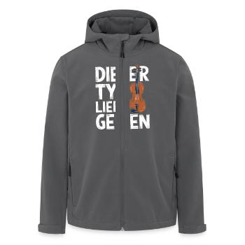 Geigen Spieler Geiger Violinist Musiker Violine - Recycelte Männer Softshell-Jacke von Stanley/Stella - Anthrazit - Vorne - AI Model Male 185 light (185cm)