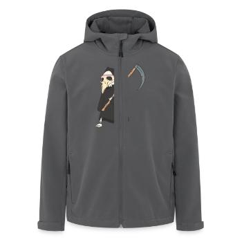 Halloween Mittelalter Pest Sensenmann - Recycelte Männer Softshell-Jacke von Stanley/Stella - Anthrazit - Vorne - AI Model Male 185 light (185cm)
