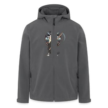 Halloween Sensenmann Tod Mittelalter - Recycelte Männer Softshell-Jacke von Stanley/Stella - Anthrazit - Vorne - AI Model Male 185 light (185cm)