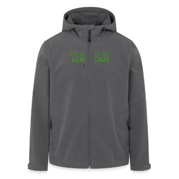 Proud To Be Jamaican Jamaika Jamaikanische Flagge - Recycelte Männer Softshell-Jacke von Stanley/Stella - Anthrazit - Vorne - AI Model Male 185 light (185cm)