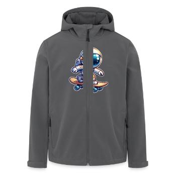Skateboard Skate Astronaut - Recycelte Männer Softshell-Jacke von Stanley/Stella - Anthrazit - Vorne - AI Model Male 185 light (185cm)