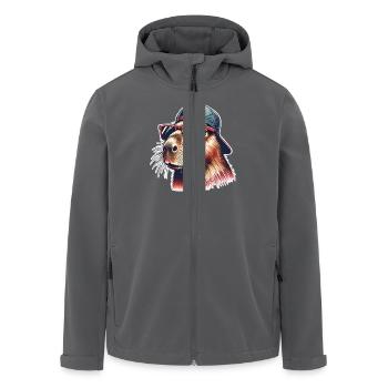 Capybara - Recycelte Männer Softshell-Jacke von Stanley/Stella - Anthrazit - Vorne - AI Model Male 185 light (185cm)