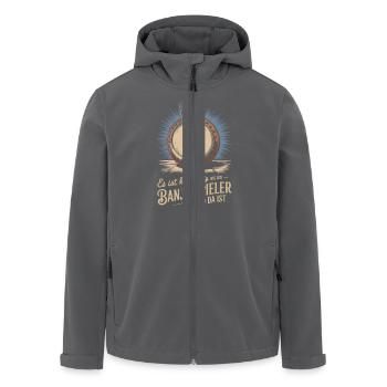 Banjo Spieler Bluegrass Musik Saiteninstrument - Recycelte Männer Softshell-Jacke von Stanley/Stella - Anthrazit - Vorne - AI Model Male 185 light (185cm)